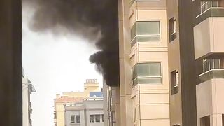 building on fire