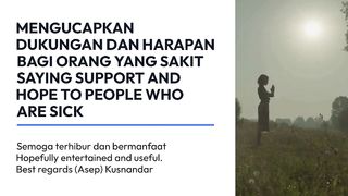 SAYING SUPPORT AND HOPE TO PEOPLE WHO ARE SICK
