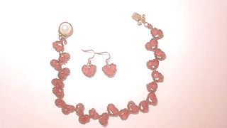 Heart beaded earrings/how to make heart beaded earrings