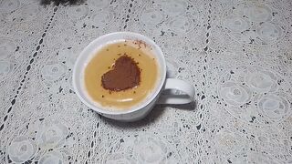 Homemade Coffee painting Tamplate