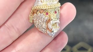 Solid Gold & Natural Diamond Gorilla Warfare Pendant