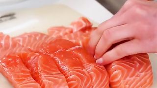 (Air Fryer) Crispy  Honey Salmon Bites