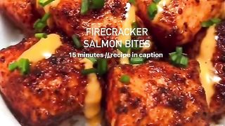 Firecracker salmon bites!!