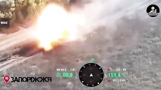 Ukraine Russia War | Zaporizhzhia | Burning Russian BMP Explodes | RCF