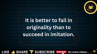 It is better to fail in originality than to succeed in imitation | #motivation | Minecraft animation