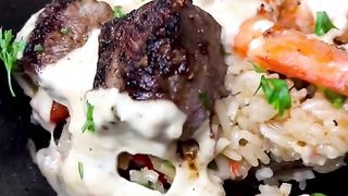 Creamy Surf and Turf Rice