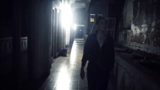 Haunted building in old town