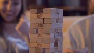 Game and entertainment with wooden cubes