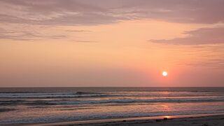 Evening sunset, waves and serenity