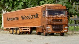 How to make Trailer Truck DAF XF (2021) Out of Wood |  Woodworking