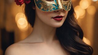 Wanita cantik bertopeng