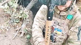 Ukraine Russia War | Unconventional RPG Shovel Launch by Ukrainian Soldier | RCF