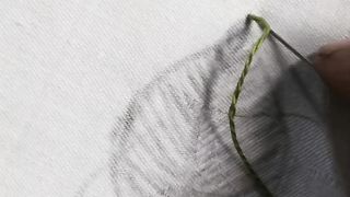 Beautiful hand embroidry leaf stitch