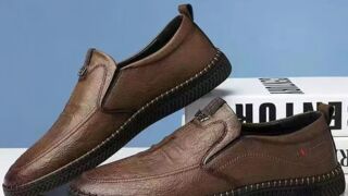 Breathable Business Leather Men Shoes Summer Slip on Loafers Men Casual Leather Shoes Black Flats Driving Shoes Moccasins