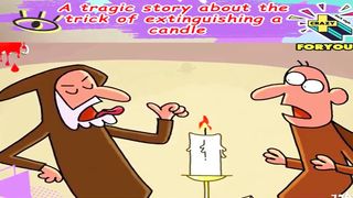 Trick of extinguishing a candle