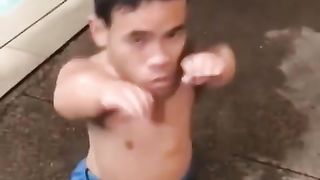 Short sporty man