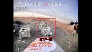 Russia | Russian FPV Drone Strike on Abandoned BTR-4E | RCF