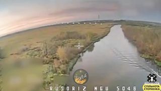 Ukraine Russia War | Ukrainian Drone Targets and Strikes Russian Boat on the Dnipro | RCF