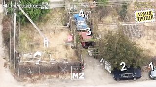 Ukraine Russia War | Ukrainian Drones Destroy RU Military Cars with Russian Plates in Kher | RCF