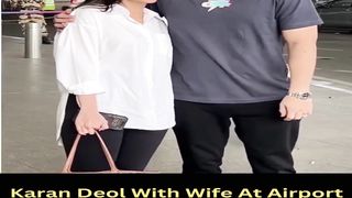 Karan Deol With Wife At Airport Departure #karandeol #shorts #short #trending #viral #bollywood #shortvideo