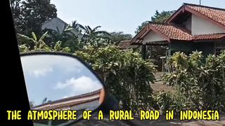 the atmosphere of a rural road in Indonesia