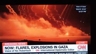 Israel War | Flares and Explosions in Gaza | RCF