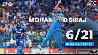 Mohammed siraj 6-21 super 11 2023 ( subscribe plz))