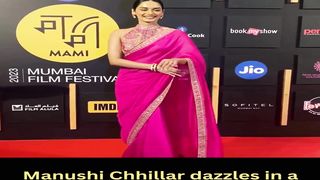 Manushi Chhillar dazzles in a festive saree at MAMI's closing ceremony! #manushichhillar #shorts #viral #youtubeshorts #trending #shortvideo #ytshorts