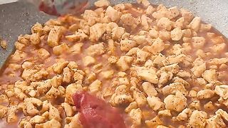 Crepes Chicken with White Sauce! ????