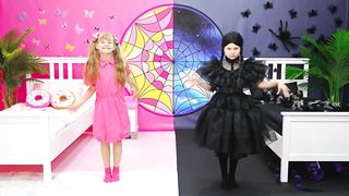 Diana Tackles the Unbelievable Pink and Black Challenge with Wednesday