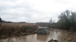 Ukraine Russia War | RU POV: Russian Soldiers Recovering UAZ "Bukhanka" Van in Mud Season | RCF