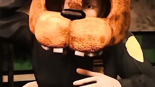 Parte 1 - Foxy, Toy Bonnie e o Guarda Noturno #fnaf #shorts