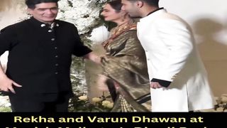 Rekha and Varun Dhawan at Manish Malhotra's Diwali Bash #rekha #varundhawan #short #youtubeshort #shorts #trending #viral #shortvideo