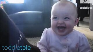 Little Girls Laugh Hysterically At Dog Eating Popcorn