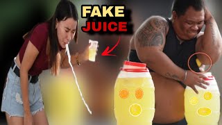 FAKE JUICE "PUBLIC PRANK" |Subrang asim daw