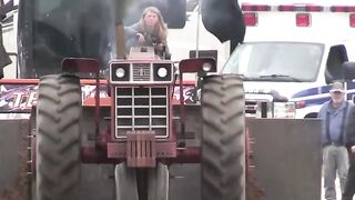 Leah is a natural behind the wheel of her International Harvester
