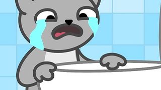 The cat wants to play, but it does not work ???????? (Funny Cartoon)