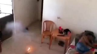 playing with firecrackers