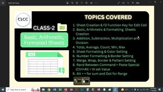 Adv MS Excel Class-2 LIVE Recording | TLCC