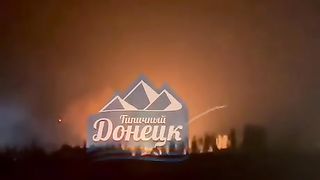 Ukraine Russia War | UA POV: Russian Ammunition Depot Burning and Exploding near Mariupol | RCF