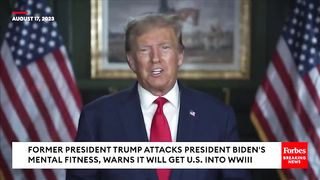 BREAKING NEWS_ Trump Claims That Biden Will Lead U.S. Into World War III, Is 'Mental Catastrophe'
