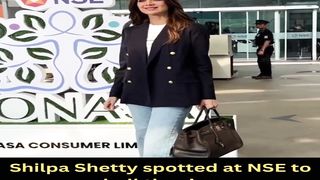 Shilpa Shetty spotted at NSE to bell the ring #shilpashetty #shorts #short #trending #viral #bollywood #shortvideo