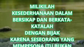 Hati yang indah akan terpancar dari wajah
