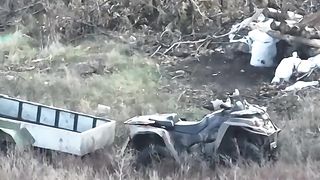 Ukraine Russia War | Ukrainian Drone Destroys Russian Quad Bike | RCF