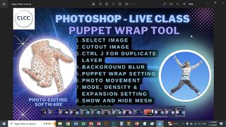 Photoshop Puppet Wrap Tool With Animation Live Recording | TLCC