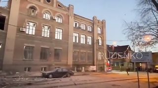 Ukraine Russia War | RU POV: Aftermath of Strike on Donetsk UAV Center | Source: Rudenko  | RCF