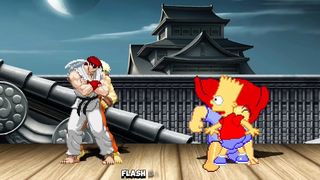 MASTER RYU & MASTER KEN VS BART SIMPSON & HOMER SIMPSON