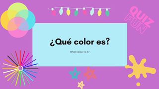 Colors in Spanish | Quiz Game to learn the colours
