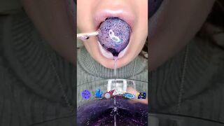 ASMR Satisfying Eating Galaxy Themed Food