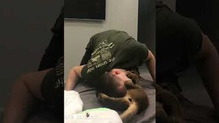 Caracal cat Ariel plays with dad